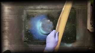 Blue Planet - Spray Paint Art - ASMR - Short