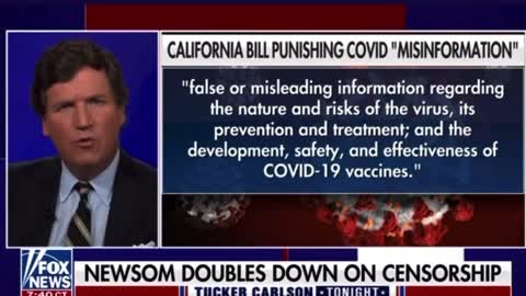 Tucker on CA Bill to "Punish Doctors for Disagreeing with Newsom”