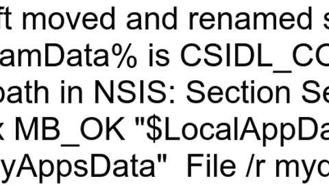 install in ProgramData folder using NSIS