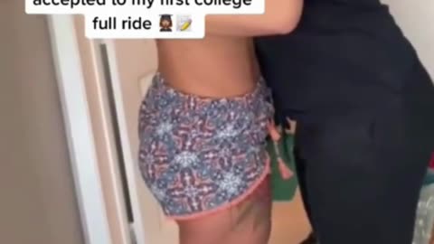 Daughter tells her mom she was accepted into college!