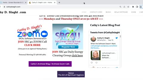 SRC4u Software Zoom Demonstration call for 9 19 2022 by Cathy D. Slaght