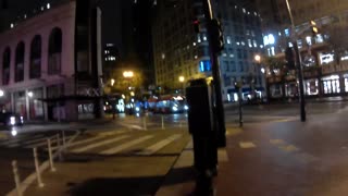 San Francisco, 5th and Powell Area, short video at night