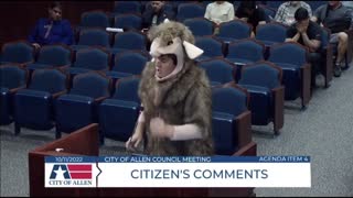 Ronnie the Rat goes to City Hall for Furry Awareness