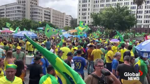 Supporters of Brazil’s Bolsonaro call on military