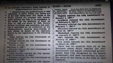 Proof 14th Amendment was never ratified & does not exist