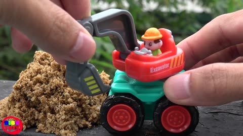 Excavator, Cement Mixer, Bulldozer, Road Roller, Dumper - Construction Trucks Songs for Children