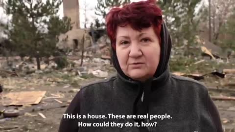 A lady from Melitopol tells how Ukrainian shelling obliterated her home.
