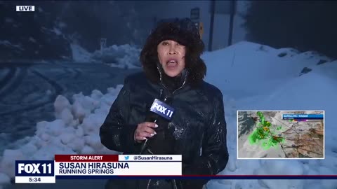 San Bernardino mountains get covered in snow