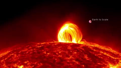 NASA - Fiery Looping Rain on the Sun