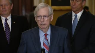 Sen. Mitch McConnell Freezes During Press Conference