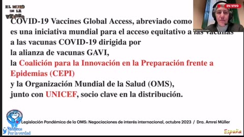 2023:10: ESPAÑA: TERESA FORCADES: OMS RSI/TRATADO DE PANDEMIAS