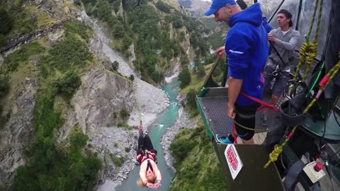 Extreme Bungy Jumping with Cliff Jump Shenanigans! Play On in New Zealand! 4K!