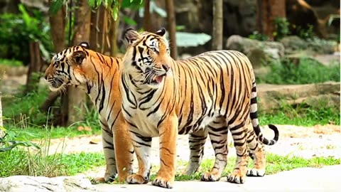Tiger Jungle Animals | Tiger In Jungle | Free Footage Stock