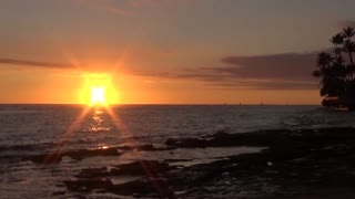 Honolulu, HI — Diamond Head Beach Park - Sunset