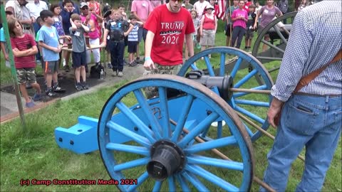 Cannon Fire Demonstration at Camp Constitution 2021