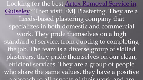 Get the best Artex Removal Service in Guiseley