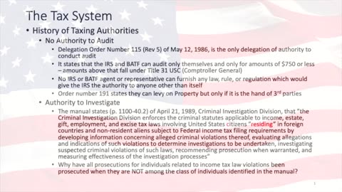 Do You Know Who You Are? - Session 5 - The Tax System