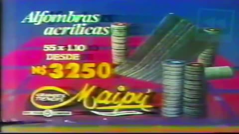 Alfombras acrílicas de Grandes Tiendas Maipú - Publicidad uruguaya (1989)