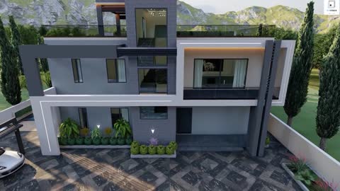 Modern House Design (19m x 17m) 6 Bedrooms with Estimate cost.