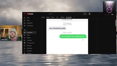 A 712 Area Voip number texted and said, "I shoud be quite," during my live-stream