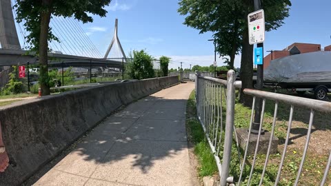 City Bike Riding and Cycling Paul Revere Park and North Station: Boston, Massachusetts