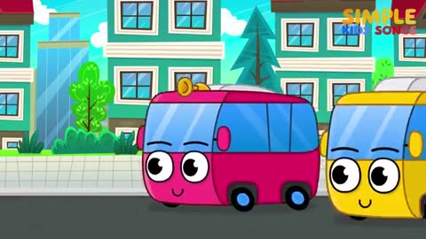 The Wheels on the Bus | Songs for Kids | Simple Kids Songs | Video Music For Kids