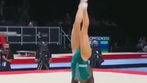 Cute girl gymnastics show fit for sports