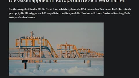 Die Gasknappheit in Europa dürfte sich verschärfen