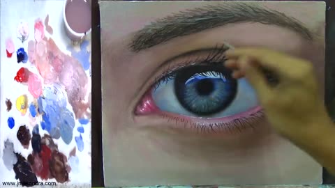 how to paint realistic eye in acrylic