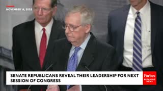 JUST IN McConnell Responds To Trump Entering 2024 Presidential Race