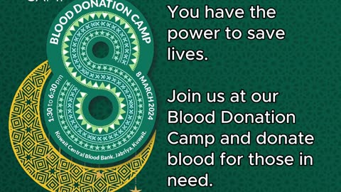 Ramdan blood donation camp on 8th march