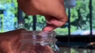 Fill up your mason jar (20-24 oz) water