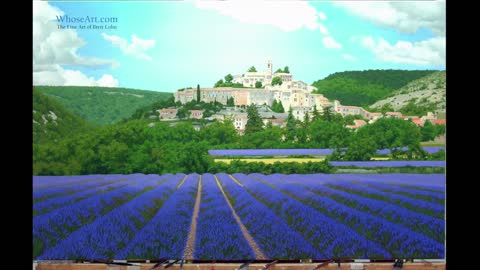 Realistic Oil Painting Time-Lapse __ Provence French Lavender Landscape Painting