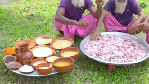 Basmati_Rice_Goat_Leg_Mutton_Biryani_Cooking_by_Grandpa_-_Delicious_Food_for_Old_Age_Special_People