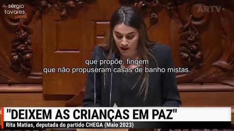 Rita Matias no Parlamento português. (2023)