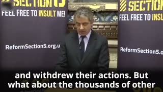 Rowan Atkinson (Mr. Bean) on free speech.