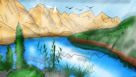 How to draw a Landscape 'River views