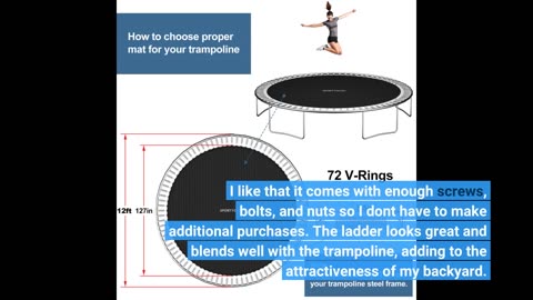 Read Compete Review: Trampoline Ladder with Horizontal Wide Steps Skid-Proof 2-Steps Simple Del...