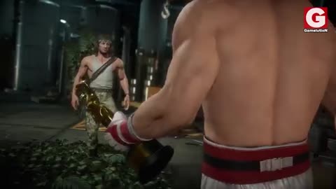 Mortal Kombat 11 - Rambo Meets Fighters for the First Time