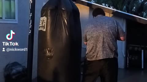 500 Pound Punching Bag Workout Part 27. Hard Punch Cardio Work.