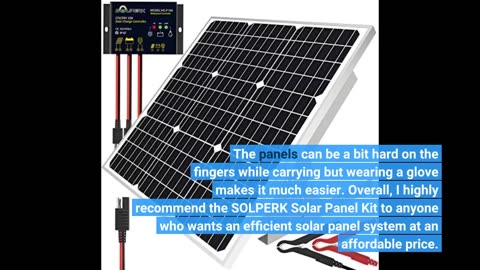 Buyer reviews : SOLPERK Solar Panel Kit 20W 12V, Solar Battery Trickle Charger Maintainer