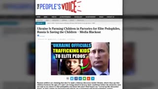 WHISTLEBLOWER - UKRAINE IS HARVESTING CHILDREN IN ADRENOCHROME LABS FOR VIP ELITES