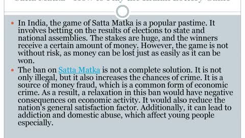 Satta Matka - How to Play the Indian Lottery Game