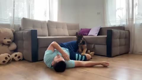 Faking My Death in Front of My German Shepherd Puppy [BEST REACTIONS EVER]