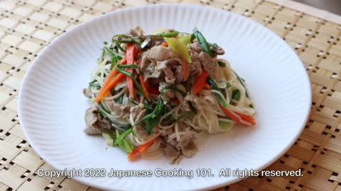 Abura Zomen Recipe (Stir fried Somen Noodle) - Japanese Cooking 101