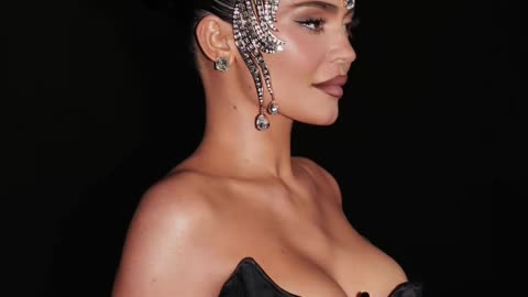 Kylie Jenner's Bejeweled Headpiece and Sexy Corset Dress Is a Must-See Look