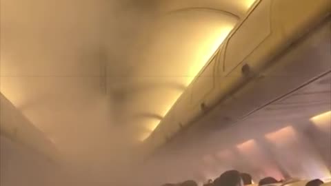 Fire in an aeroplane