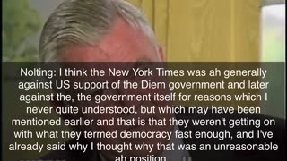 Former US Ambassador to S. Vietnam on reporters and NY Times (1981)