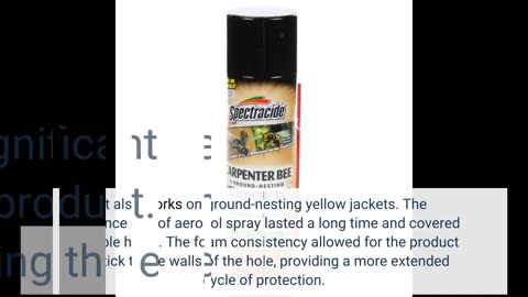 Buyer Reviews: Spectracide Carpenter Bee and Ground Nesting Yellow Jacket Foaming Aerosol, 16-O...