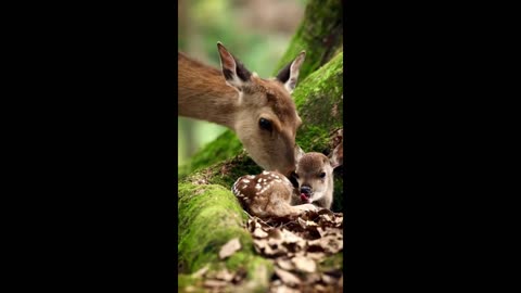Adorable Little Sika Deer's Heartwarming Journey to Find His Mother